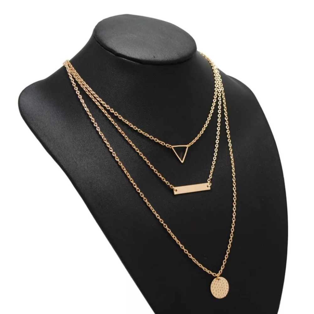Goldtone Layered Necklace - Picture 4 of 6